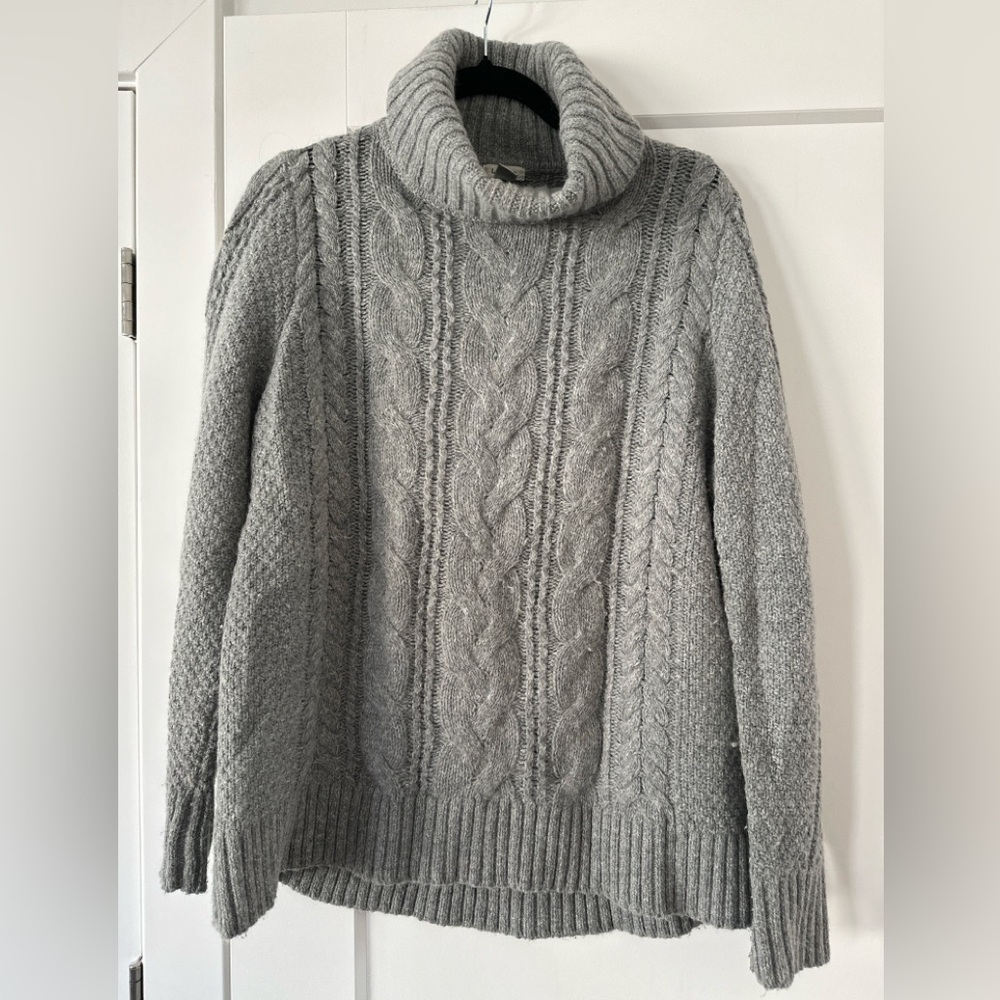 L.L.Bean Grey Turtleneck Sweater